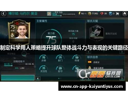 制定科学用人策略提升球队整体战斗力与表现的关键路径